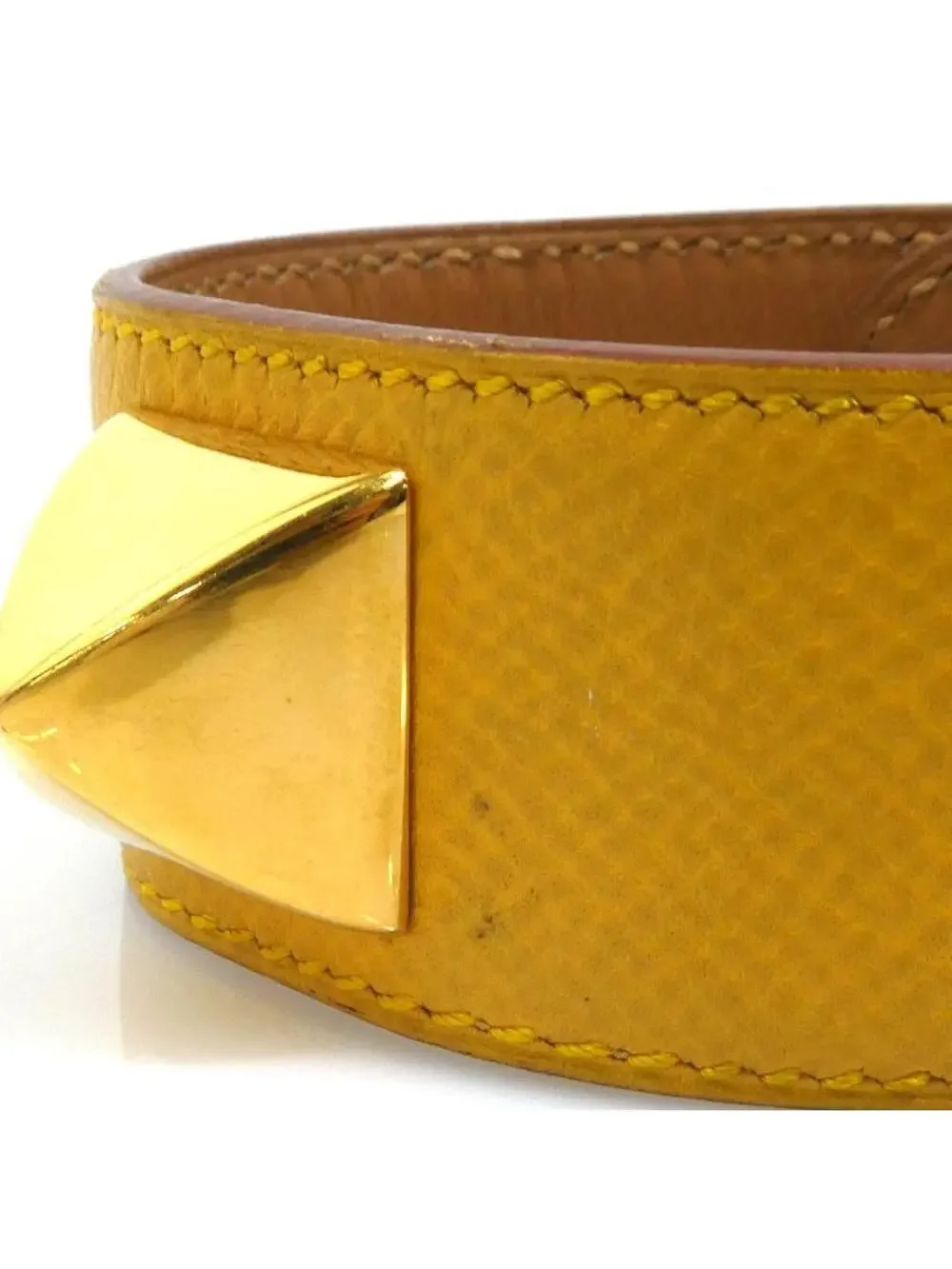 Auth Hermes Medor Bracelet Yellow Gold #303115H14B